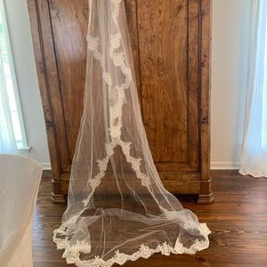Untamed Petels cathedral style wedding veil